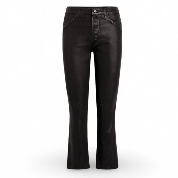 NWT $198 Joe’s The Callie Black Coated High Rise Cropped Boot - Picture 6 of 8